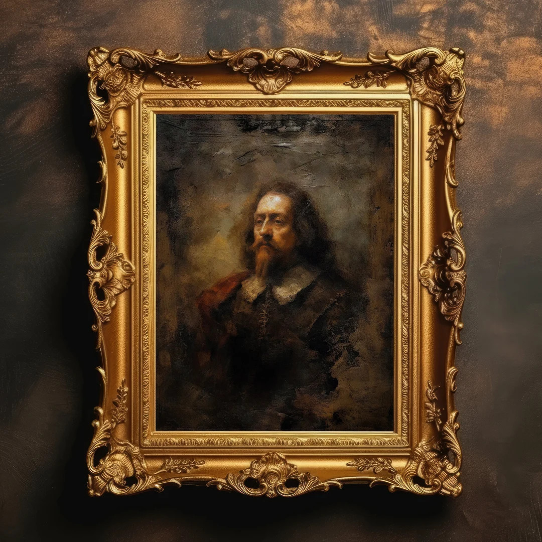 Victorian Man | Portrait Painting, Vintage Oil, Dark Moody Portrait, Dark Academia, Antique Aesth... | Etsy (US)