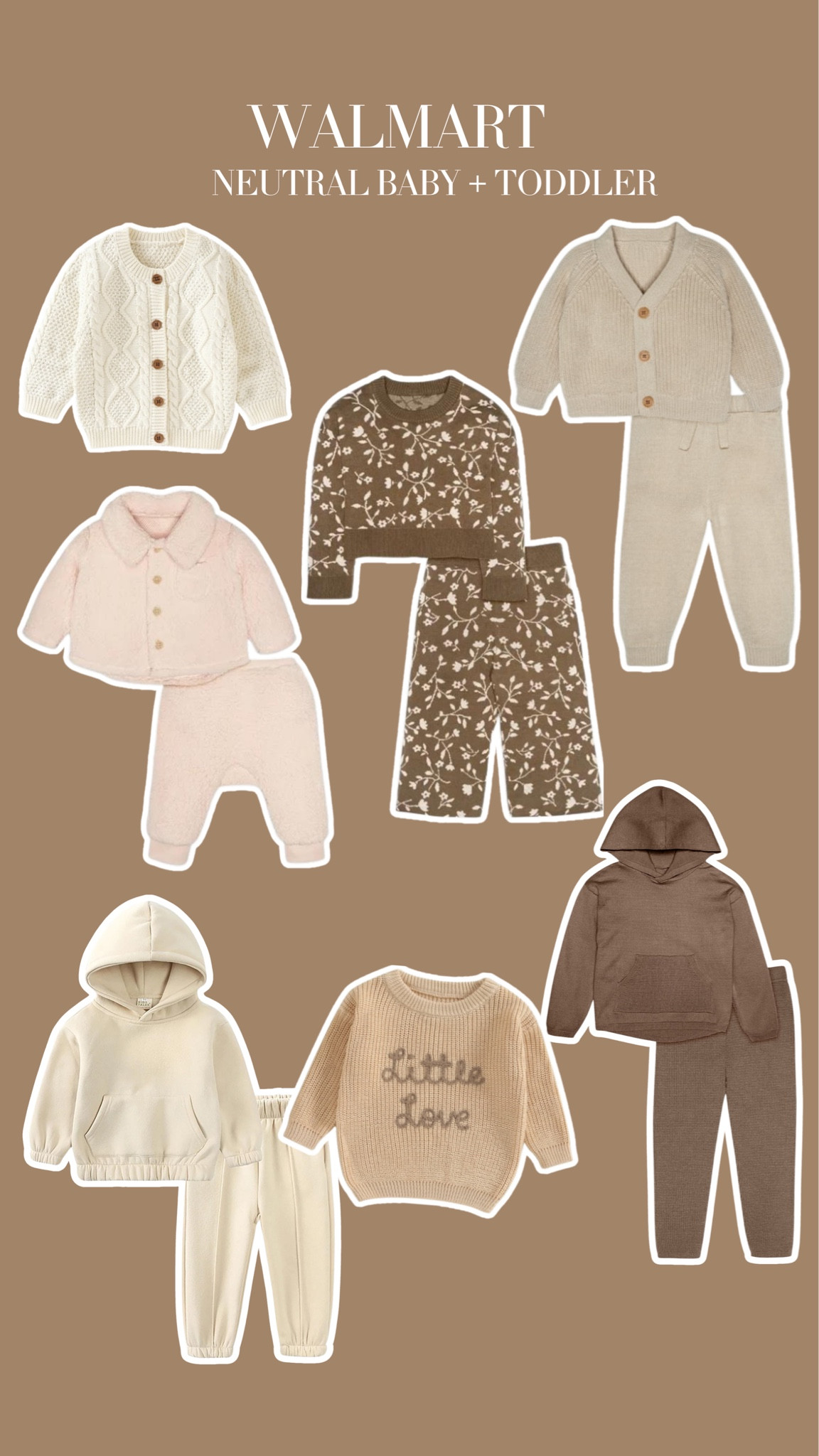 The cutest neutral baby and toddler outfits from @walmart #walmartpartner. There are so many affordable sweaters and matching sets for kids that are so so cute!

#LTKkids #LTKSeasonal #LTKbaby