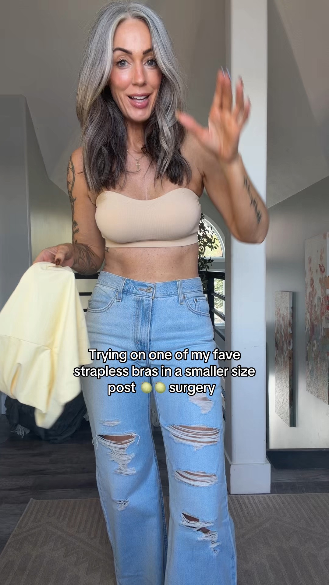 This is one of my fave strapless bras when I had my larger chest size and now! Comes with optional straps and stays up so well! I’m wearing size small.

#LTKActive #LTKstorytime #LTKOver40