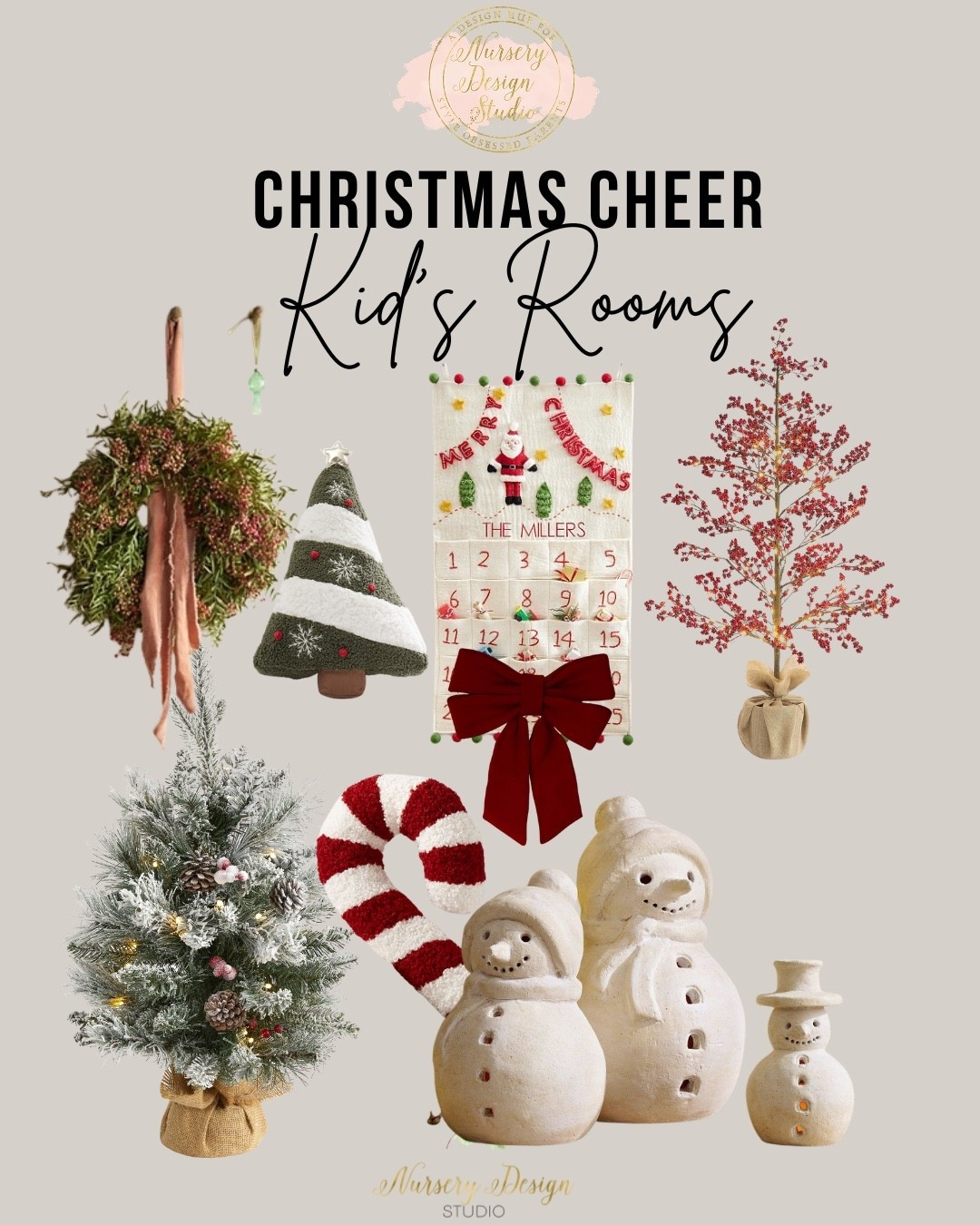 Tiny spaces. Big Christmas magic. 🎄
If you’ve been dreaming about giving your little one’s room a festive glow-up, these finds are the cutest way to sprinkle holiday cheer without overwhelming the space. From mini trees to cozy knits to the sweetest advent calendar — these are kid-approved, mom-approved, and design-approved.
