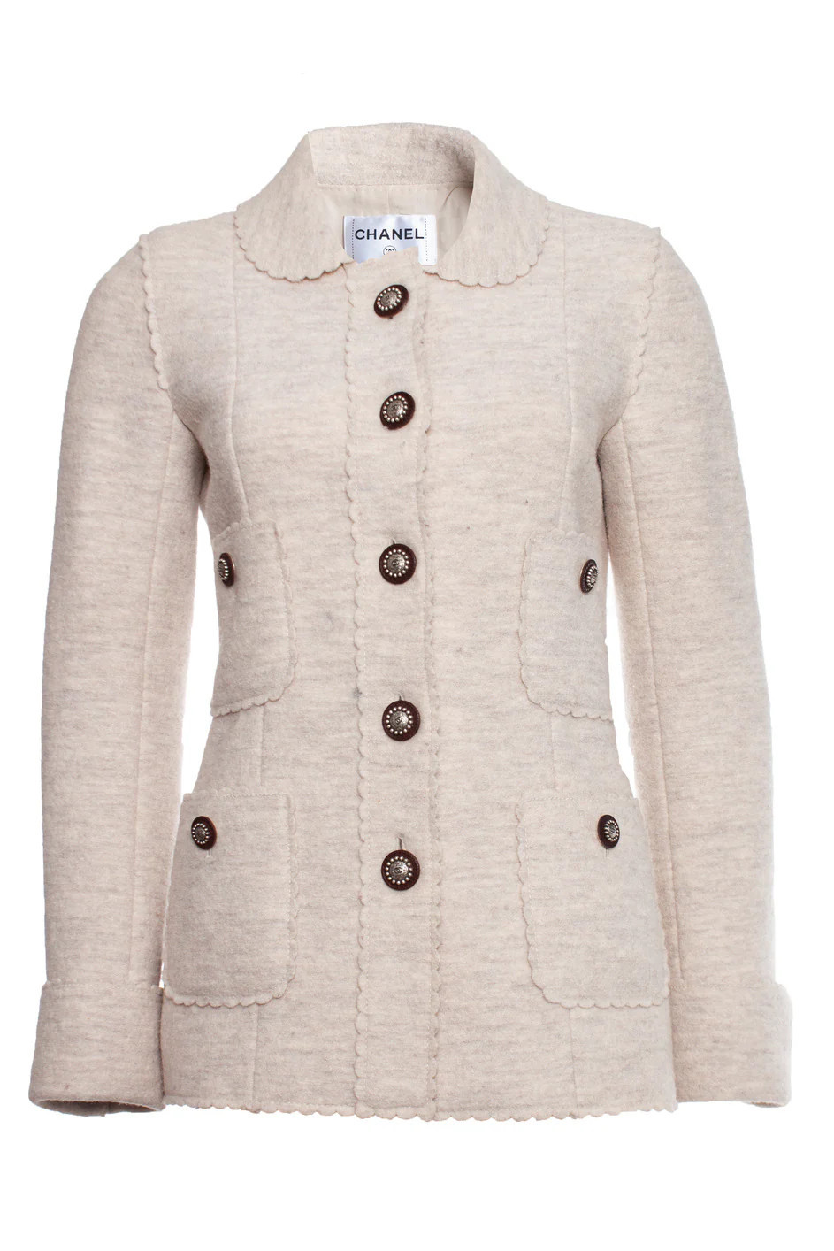 cream colored wool jacket | Shop Simon
