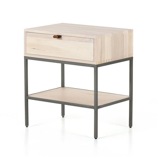 Trey Dove Poplar & Natural Iron Nightstand | Scout & Nimble