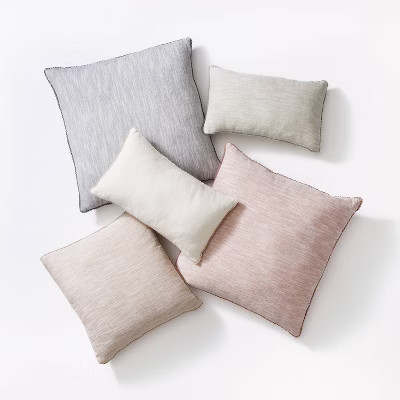 Chambray Throw Pillow with Lace Trim - Threshold™ designed with Studio McGee | Target