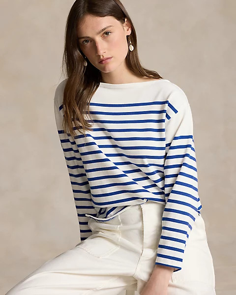 Camiseta de punto con rayas para Women | Ralph Lauren® ES | Ralph Lauren (ES & PT)