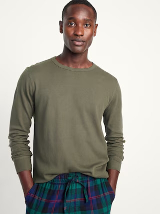 Long-Sleeve Built-In Flex Waffle-Knit T-Shirt for Men | Old Navy (US)