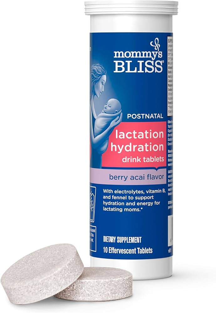 Mommy's Bliss Lactation Hydration Drink Tablets, Berry Acai Flavor, Electrolyes + B Vitamins, 1 P... | Amazon (US)