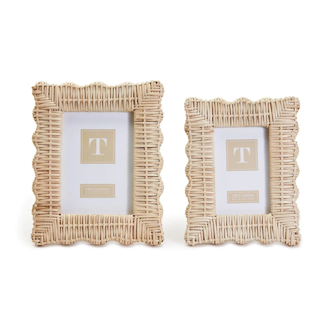 Wicker Weave Photo Frames, Set of 2 | Burke Decor