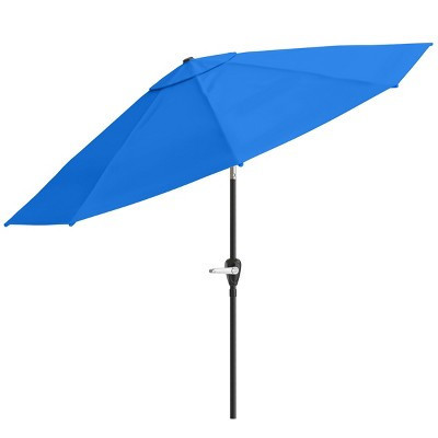 Nature Spring 10' Auto-Tilt Patio Umbrella - Blue | Target