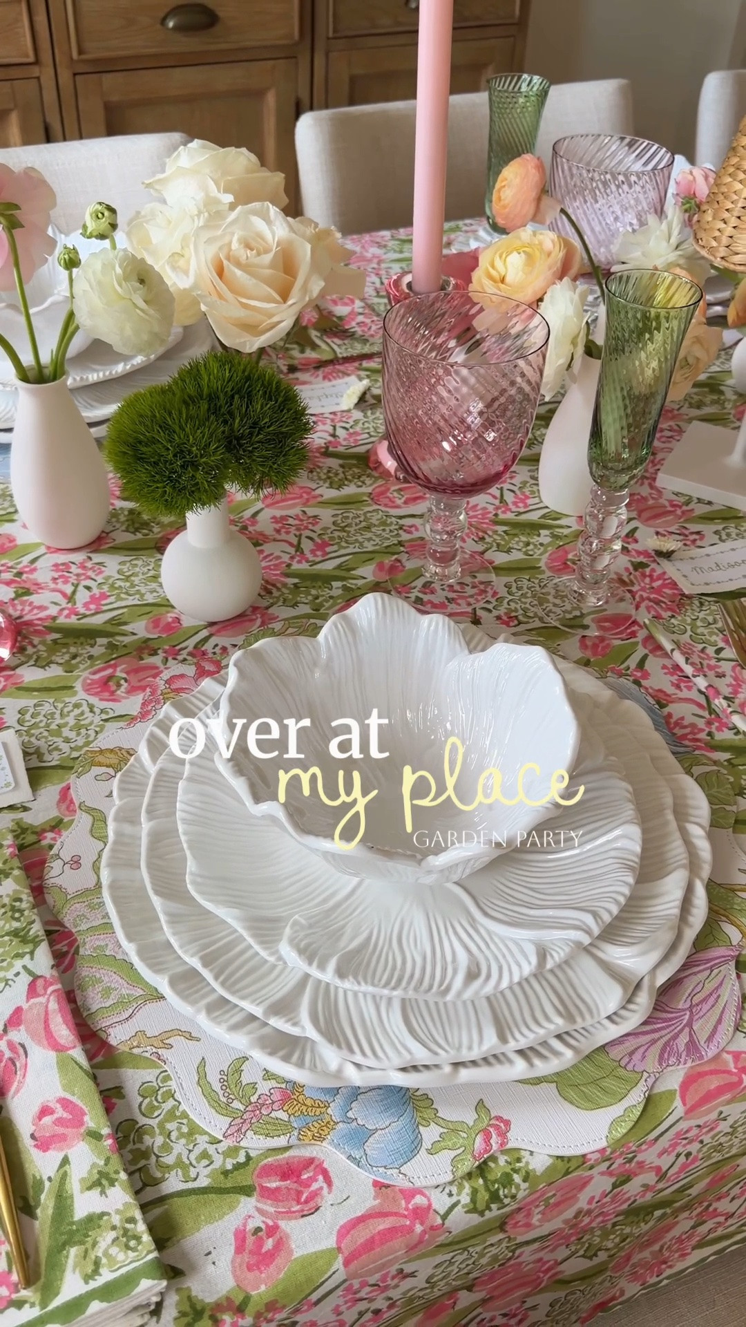 Whimsical garden party tablescape details 

Dinner parties | hosting themes | tablescape

#LTKSeasonal #LTKHome #LTKWedding