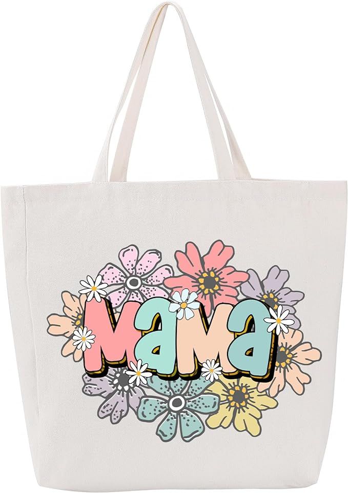 GSPY Large Canvas Tote Bag, Mom Tote Bag, Mom Gifts - Mothers Day, Birthday Gifts for Mom, New Mo... | Amazon (US)