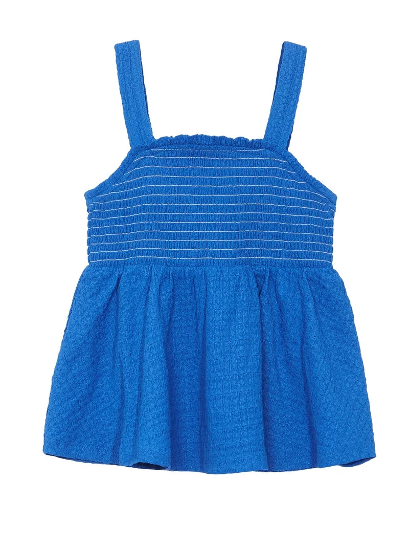 Wonder Nation Girls Smocked Tank, Sizes 4-18 & Plus | Walmart (US)