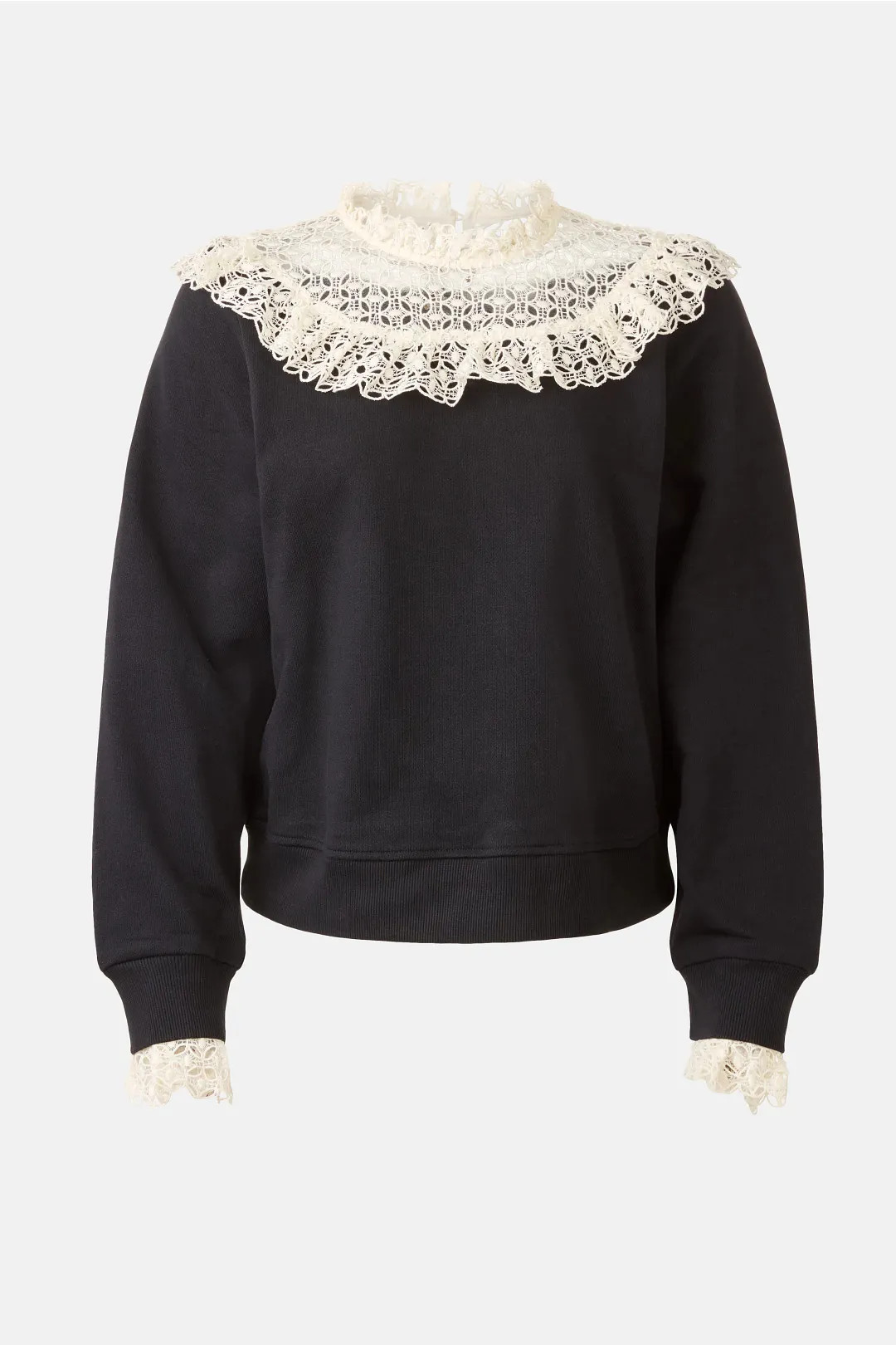 Laced Collared Sweatshirt | Rent the Runway