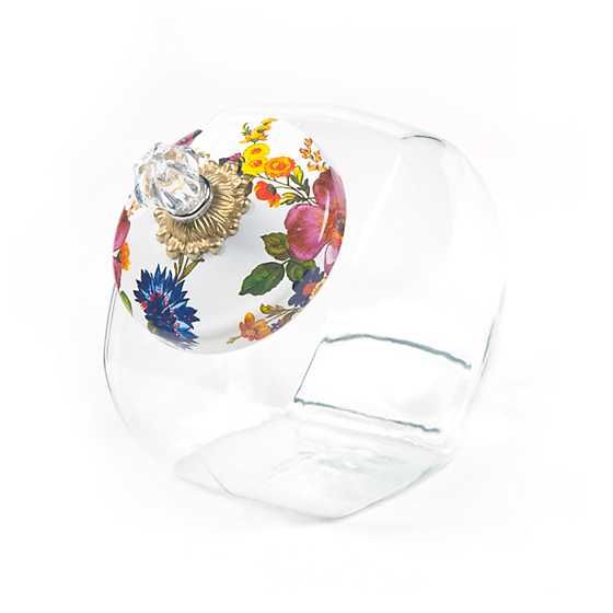 Cookie Jar with Flower Market Enamel Lid - White | MacKenzie-Childs