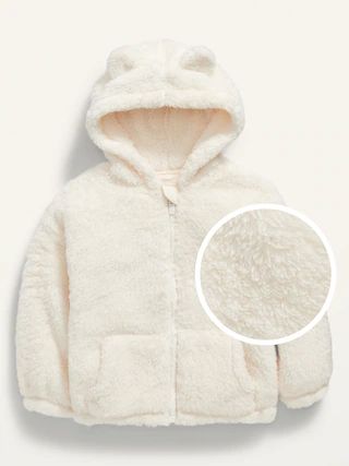 Sherpa Critter Zip Hoodie for Toddler Girls | Old Navy (CA)