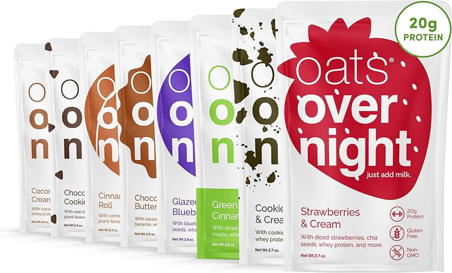 Oats Overnight Party Variety Pack - High Protein, High Fiber Breakfast Protein Shake - Gluten Fre... | Amazon (US)