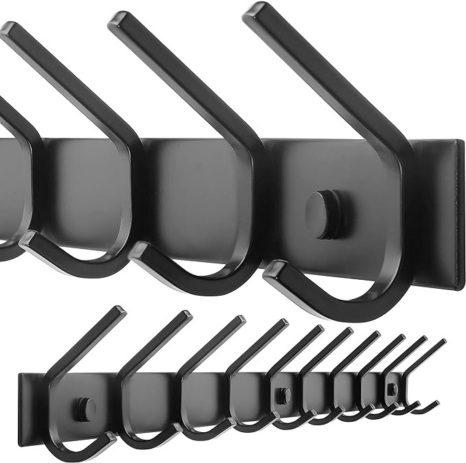 WEBI Coat Rack Wall Mounted,10 Hooks for Hanging Coats,30 Inch Hook Rack Hook Rail Coat Hanger Wa... | Amazon (US)