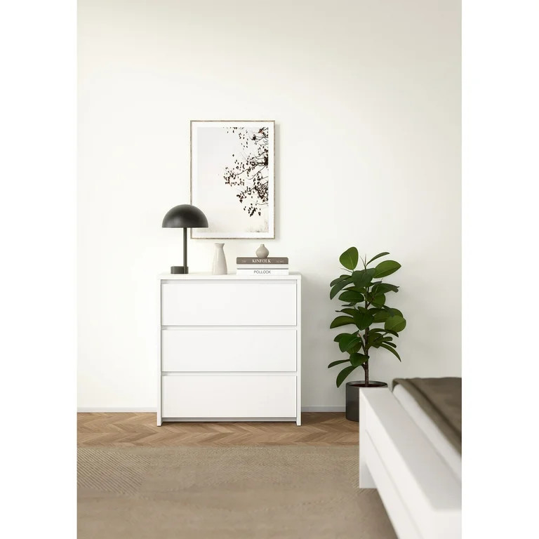 Tvilum Next 3 Drawer Chest Dresser for Adults, White | Walmart (US)