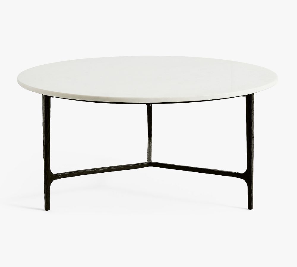 Larkspur Round Marble Coffee Table | Pottery Barn (US)