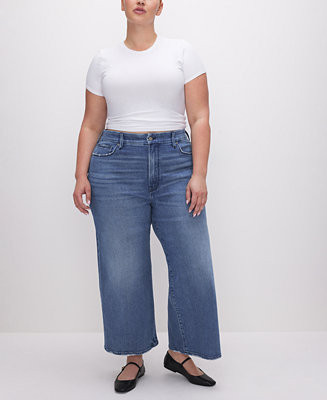 Good American Women's High-Rise Wide-Leg Palazzo Jeans  - Macy's | Macy's