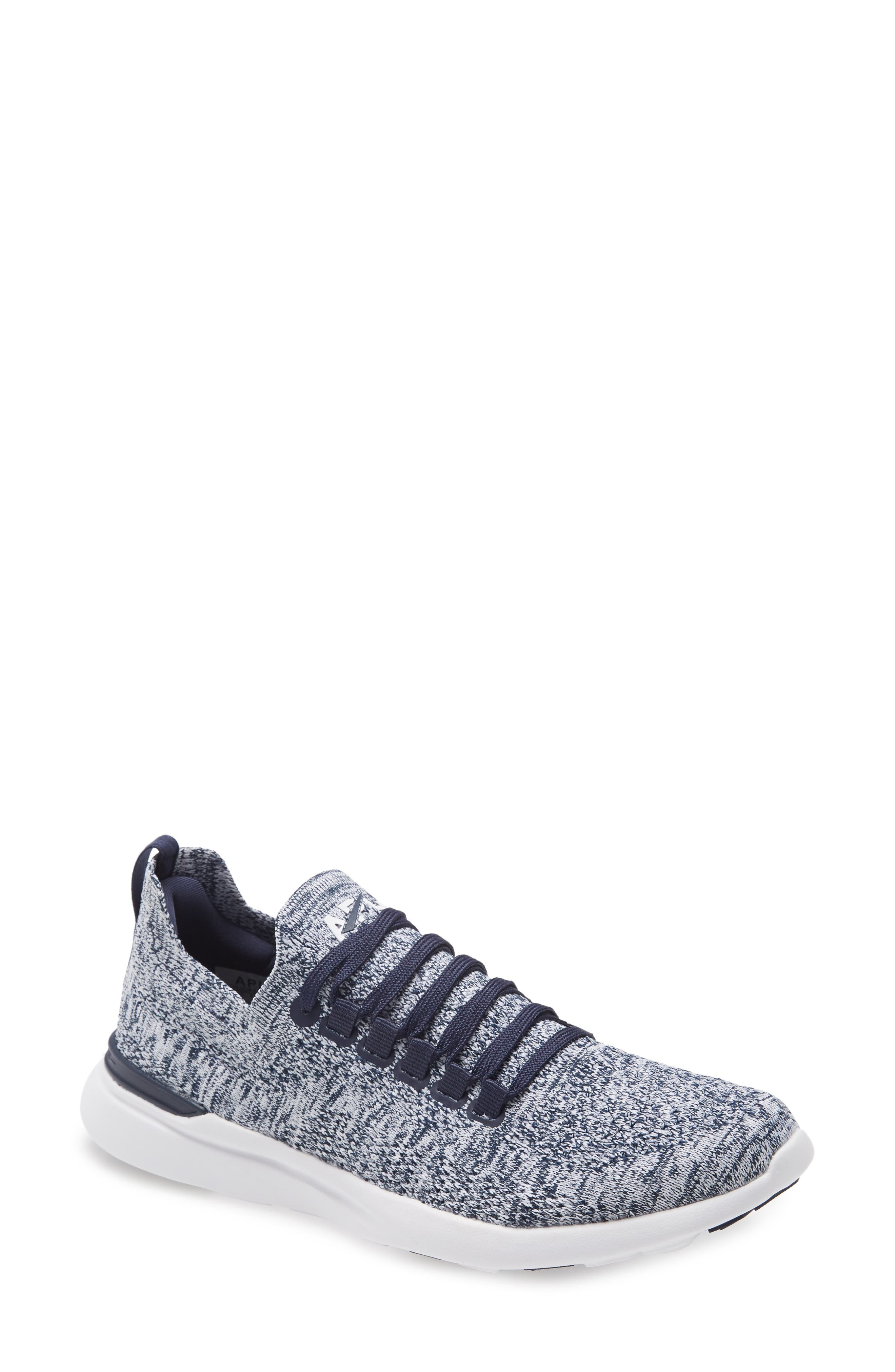 APL TechLoom Breeze Knit Running Shoe in Navy/White Melange at Nordstrom, Size 9.5 | Nordstrom