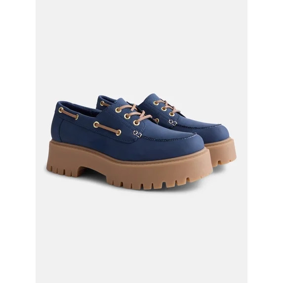 No Boundaries Women's Platform Boat Shoes | Walmart (US)