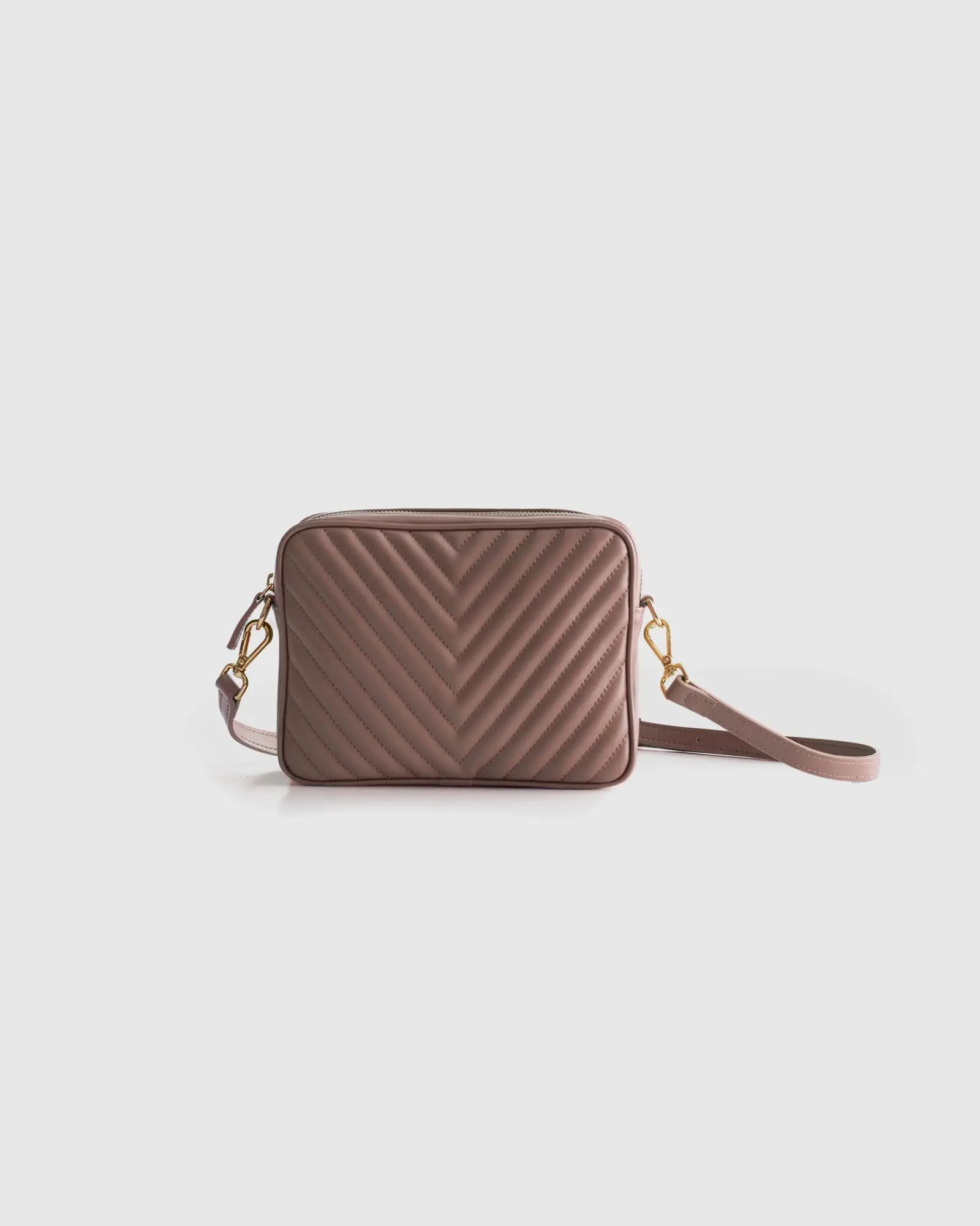 Italian Leather Quilted Crossbody Bag | Quince