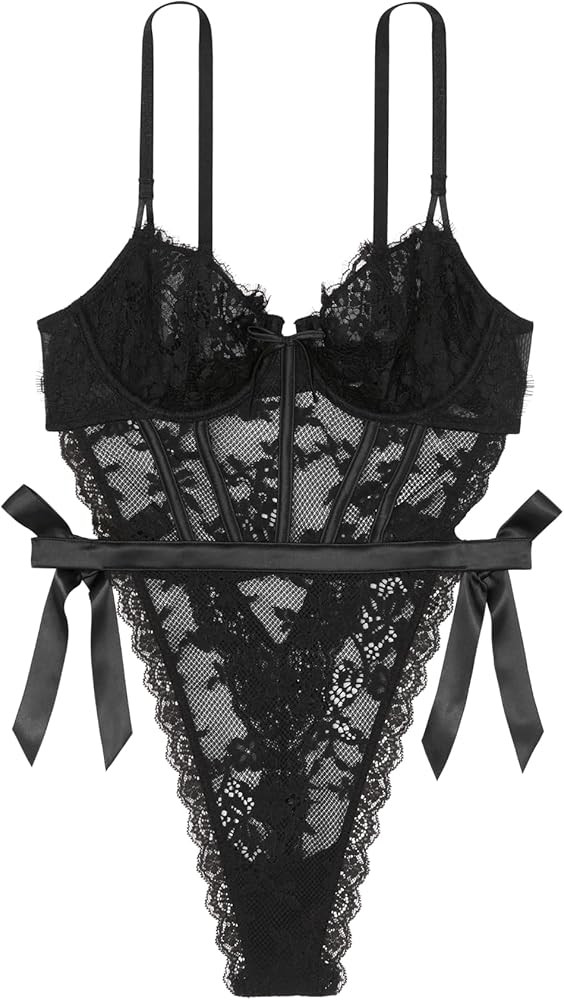 Victoria's Secret Fashion Show '24 Women's Wicked Unlined Lace Teddy (XS-L) | Amazon (US)