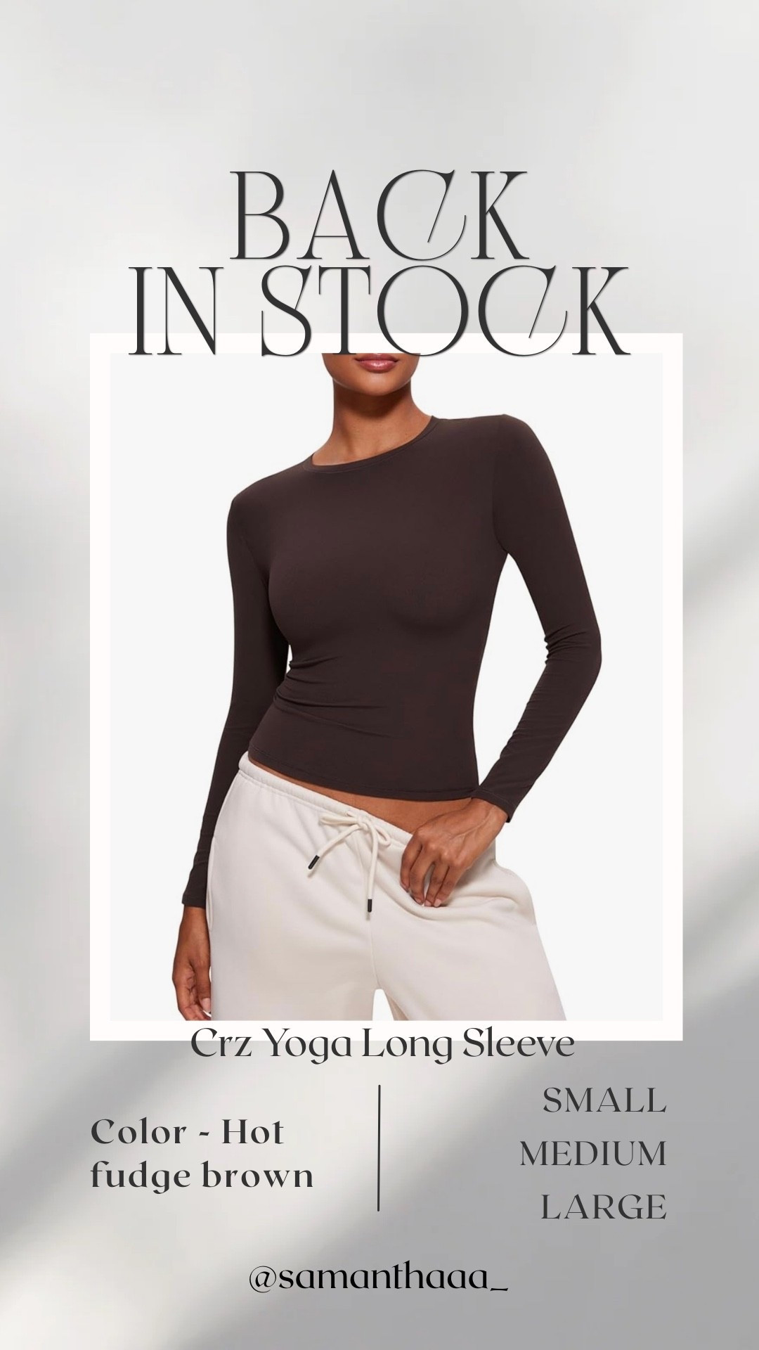 Hot Fudge Brown long sleeve is back in stock on Amazon. Sizes Small - Medium and Large available !


#LTKFindsUnder50 #LTKStyleTip #LTKActive