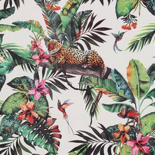 Arthouse White Multi Animal Jungle Wallpaper | The Home Depot