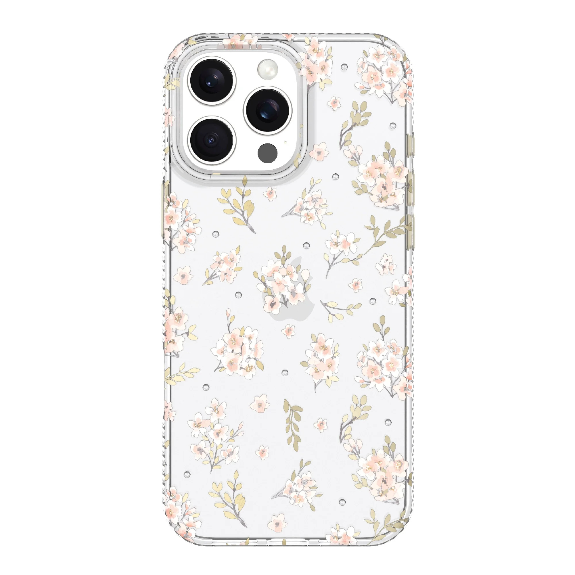 onn. Pink Floral with Gems Phone Case for iPhone 16 Pro Max - Walmart.com | Walmart (US)