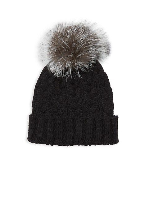 Natural Fox Fur Pom Pom Hat | Saks Fifth Avenue OFF 5TH