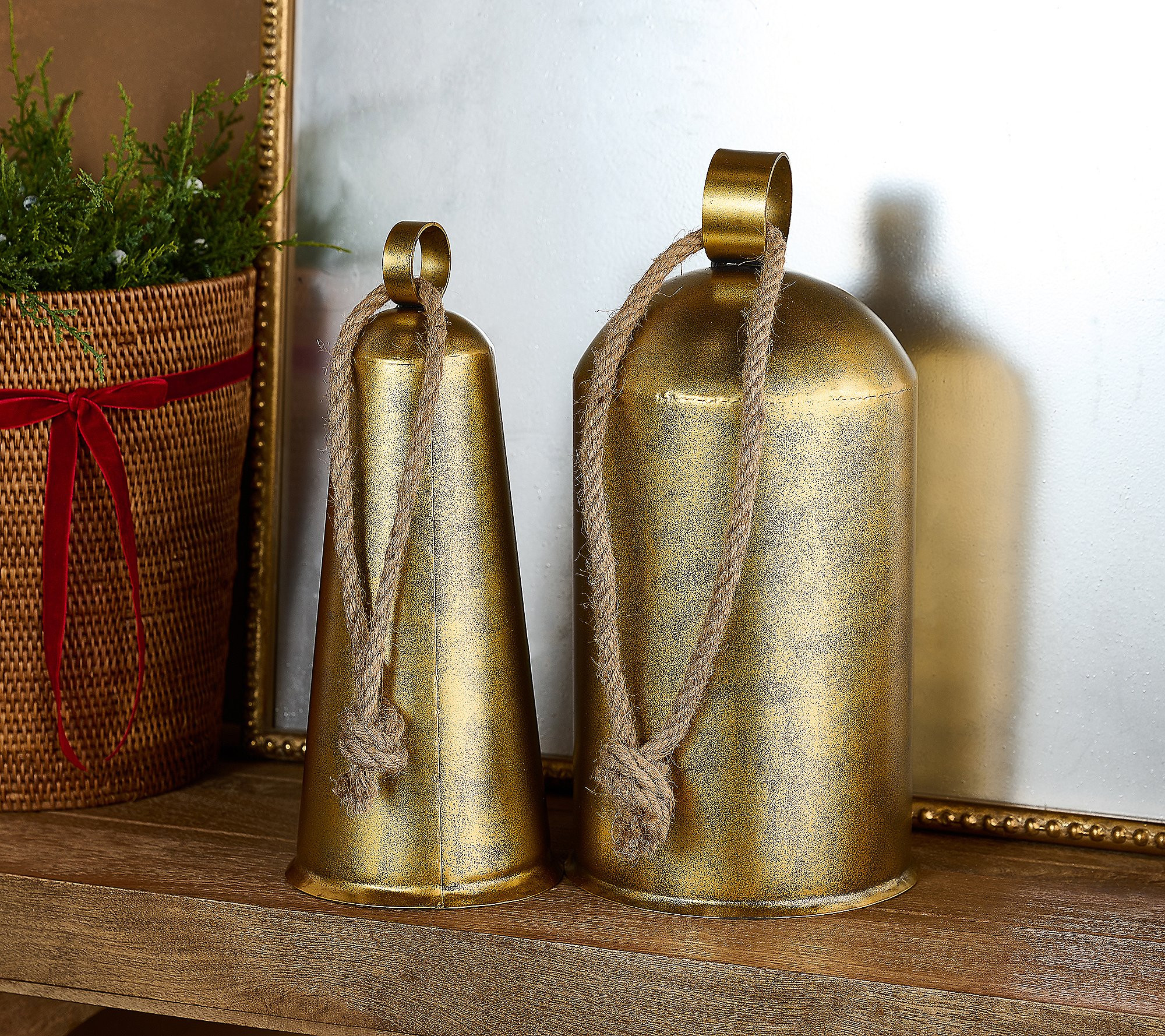 As Is Home Reflections Set of (2) 12"" and 14"" Bells | QVC