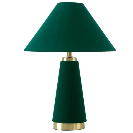 Beautiful Thyme Green Velvet Table Lamp by Drew Barrymore, 19" H | Walmart (US)