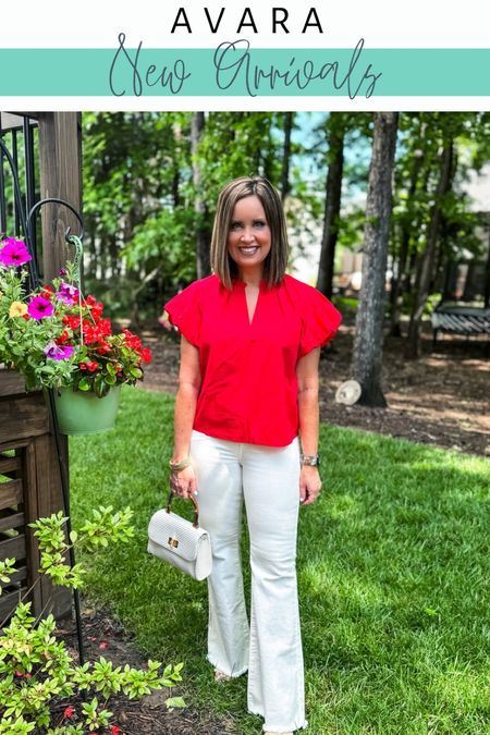 Avara New Arrivals
Use code LAURA15 to save 15% through 5/20

Red top has generous fit - I sized down to a small 
Wearing my regular medium in everything else 

#LTKFindsUnder100 #LTKStyleTip #LTKOver40