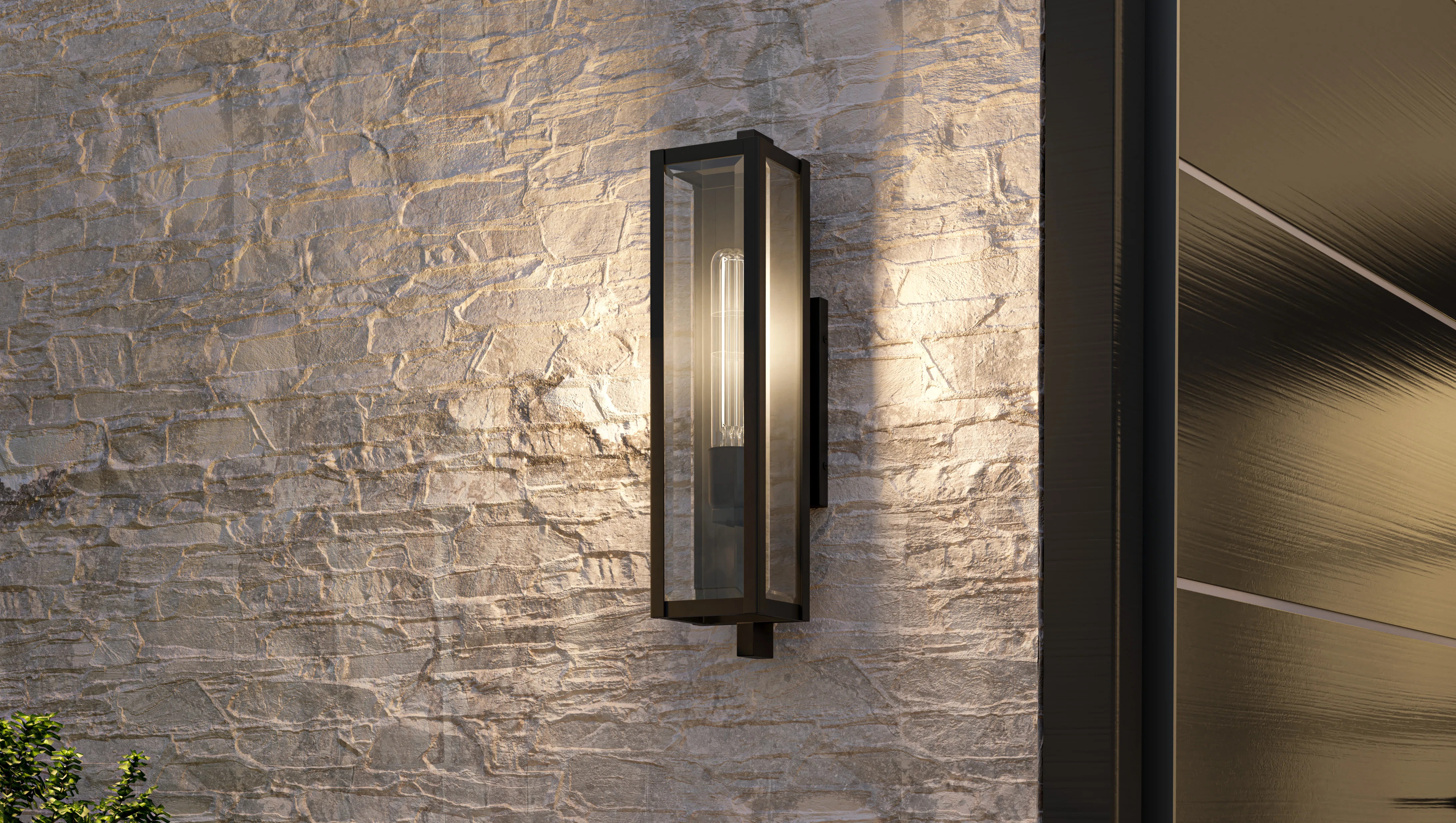 Ebern Designs Dale 1-Light Matte Black Outdoor Wall Lantern | Wayfair | Wayfair North America