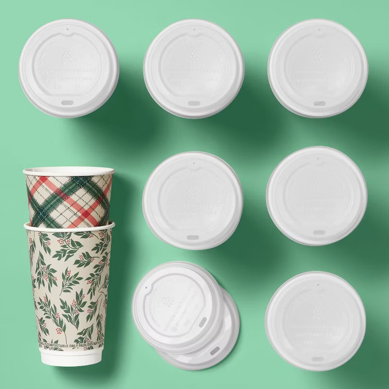 Holiday Disposable Drinkware Hot Cups - Red/Green - 16oz/8ct - up&up™ | Target