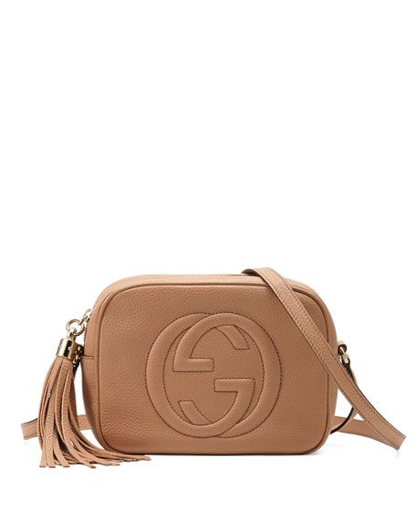 Gucci Soho Small Shoulder Bag, Beige | Neiman Marcus