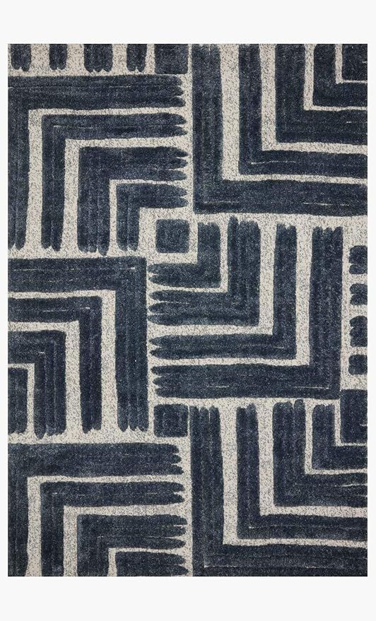 Loloi II Hagen Collection HAG-05 Blue/White 5'-3" x 7'-8" Area Rug | Amazon (US)