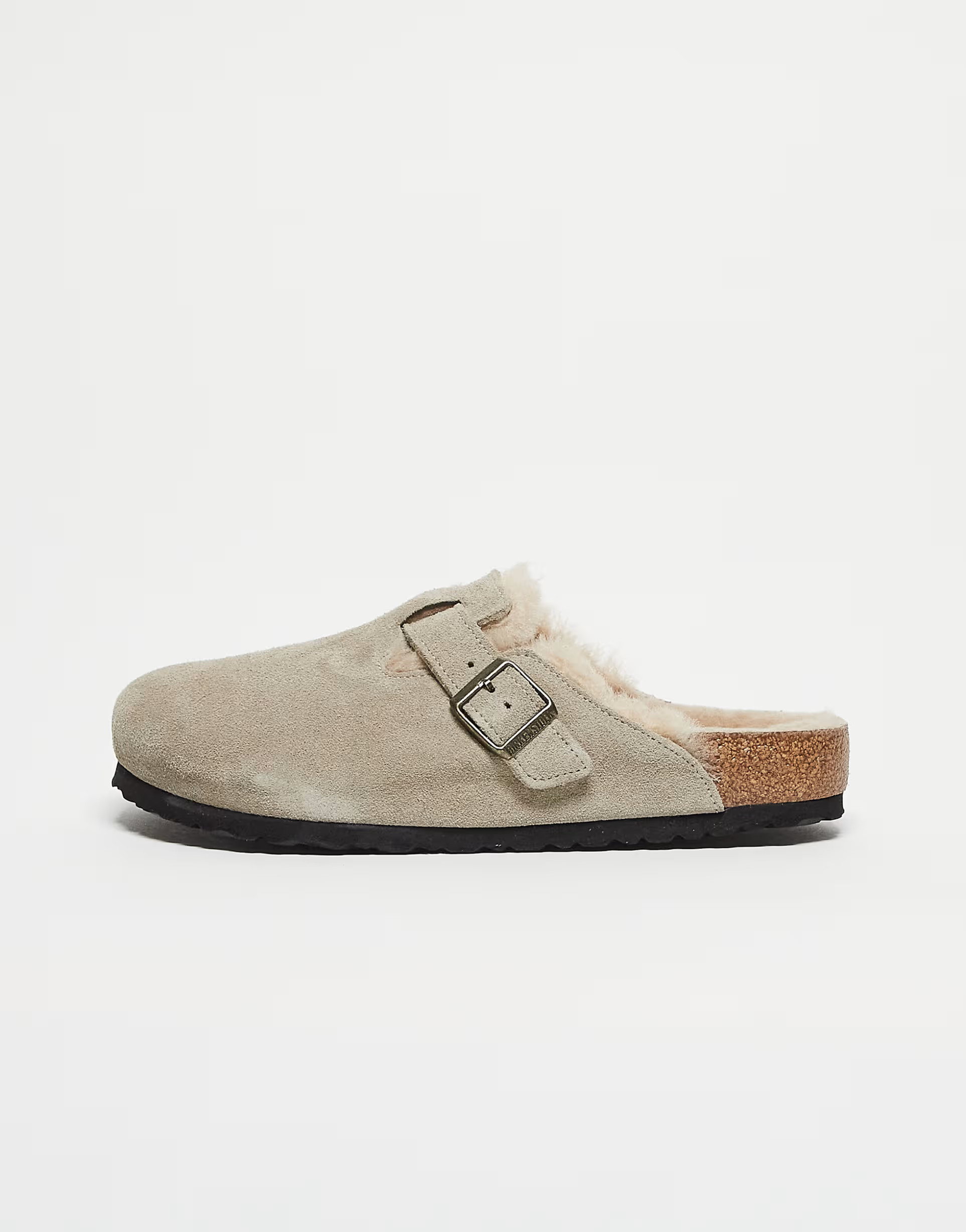 Birkenstock Unisex Boston shearling clogs in taupe | ASOS (Global)