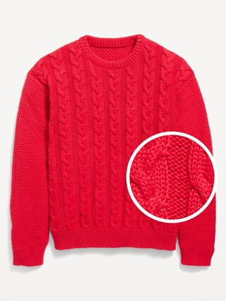 Long-Sleeve Cable-Knit Sweater for Boys | Old Navy (US)
