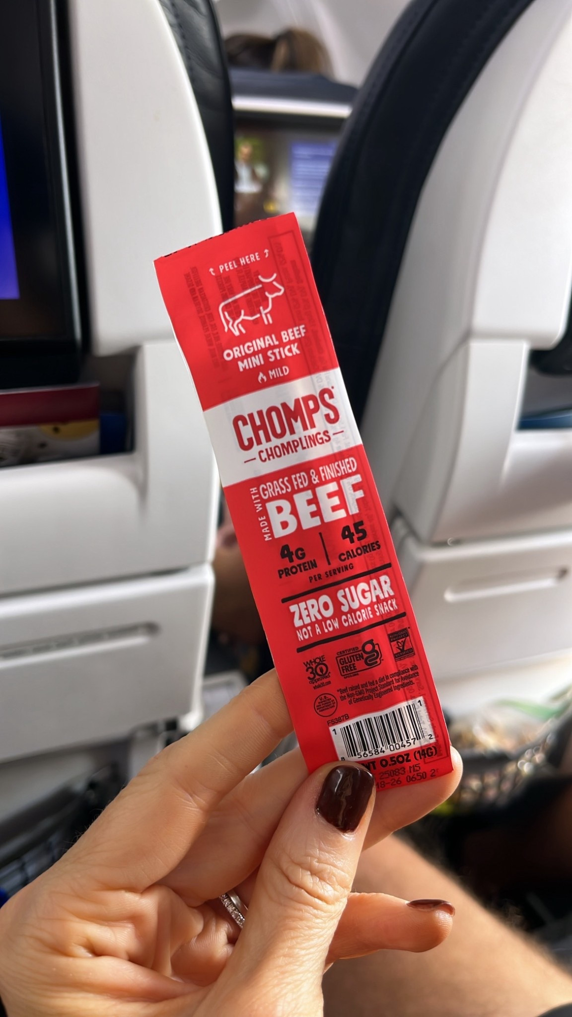 Barely made our connecting flight
🏃‍♀️😅No time for food + starving=
saving the day 😋 these chomps
sticks come everywhere with me!
They're completely clean ingredients 👏 

#LTKTravel #LTKFindsUnder50 #LTKHome