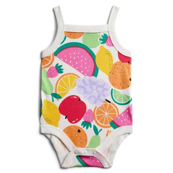 Wonder Nation Baby Girl Tank Bodysuit, Sizes 0-24 Months | Walmart (US)