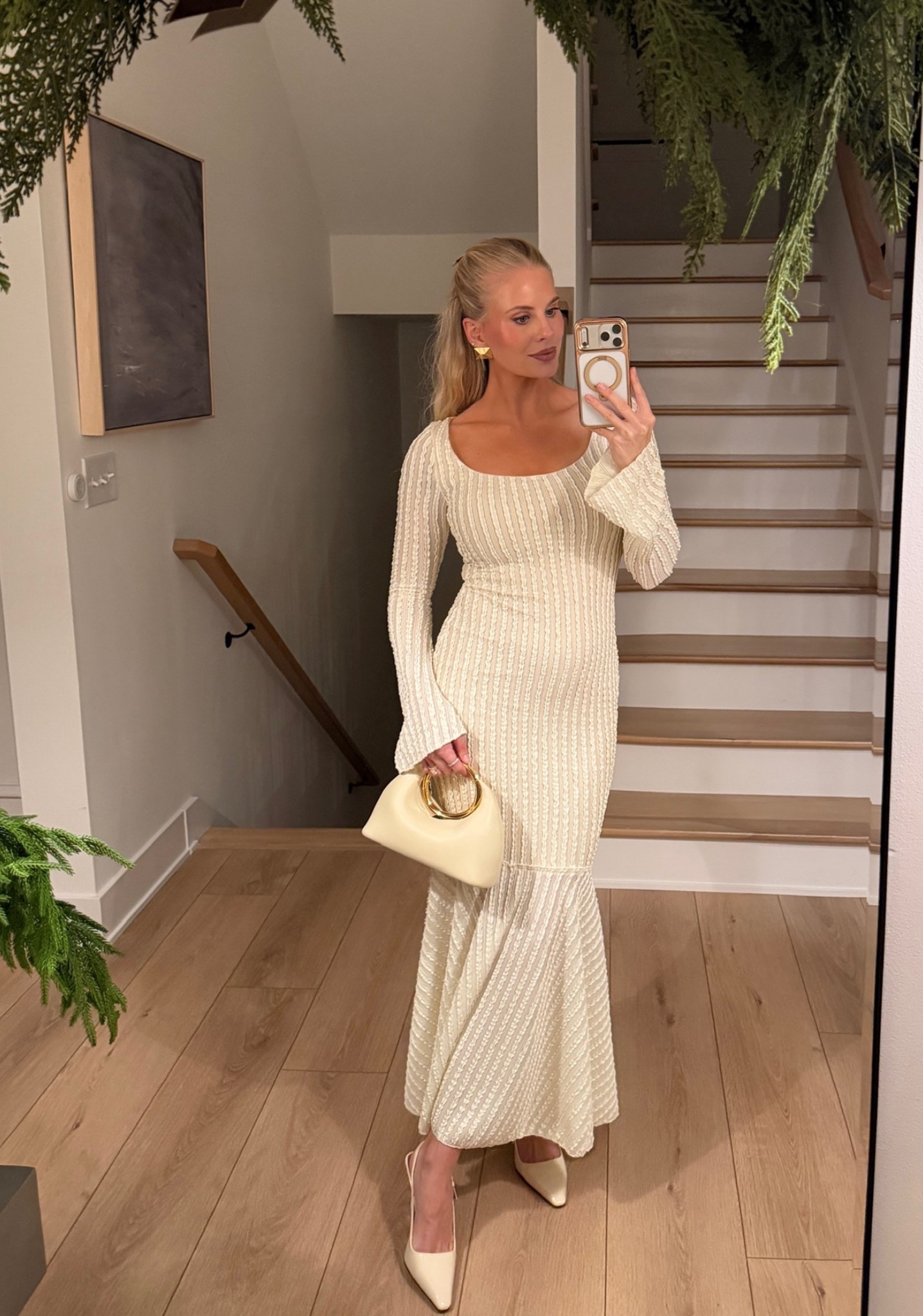 Wearing a small in dress, shoes are tts! Linking similar shoes and bags! Code KATHLEEN20 for 20% off on earrings! 1.25” curling iron  #kathleenpost

Winter date night outfit, winter whites look, holiday dinner outfit, girls night out look

#LTKootd #LTKHoliday #LTKSeasonal