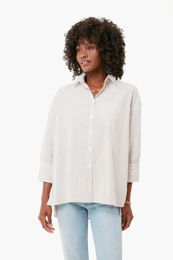 Beachwood Stripe Adair Boyfriend Shirt | Tuckernuck (US)
