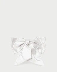Violet Cream Satin Bow Crossbody | Loeffler Randall