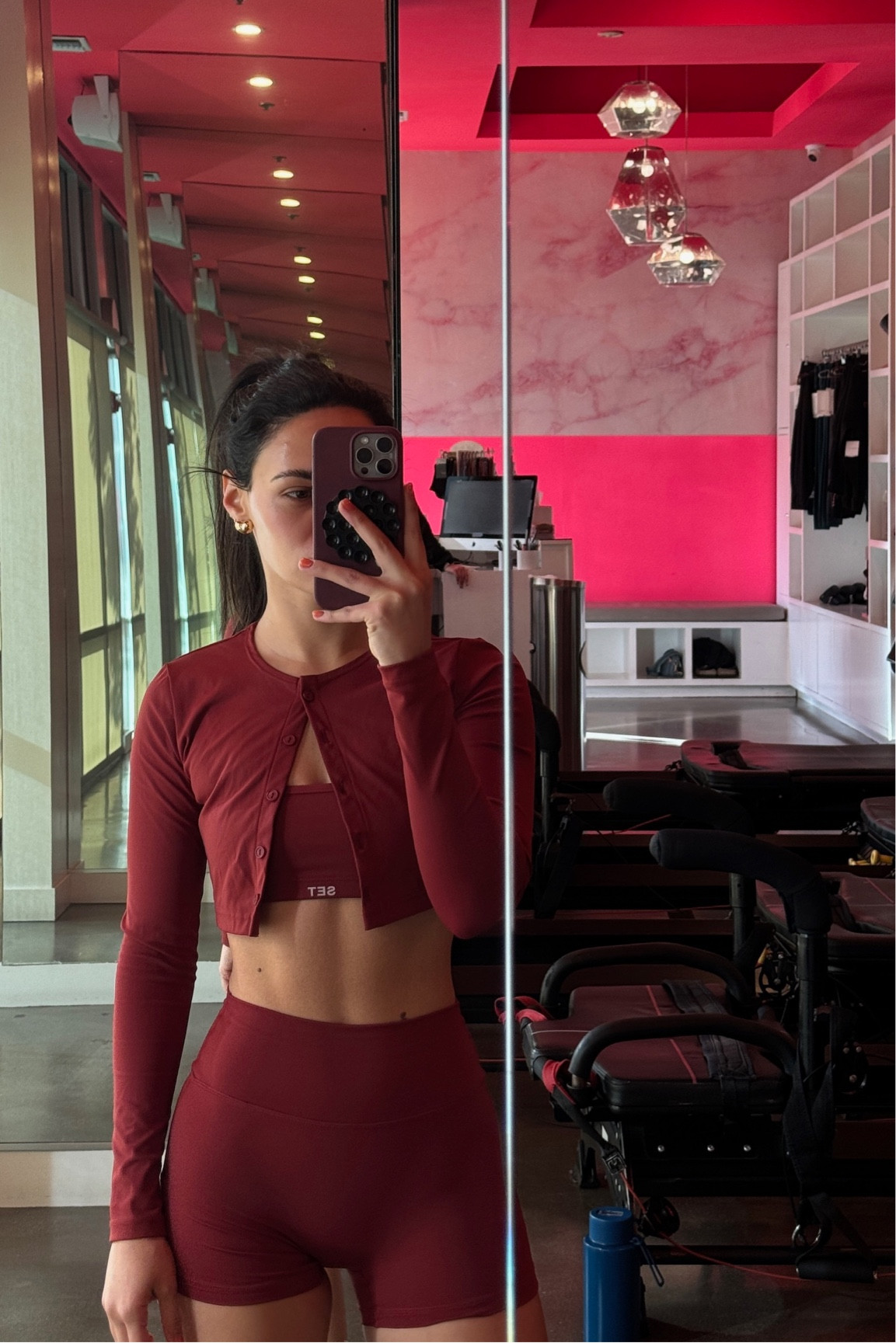 burgundy set active set | Pilates ootd 

#LTKstyletip #LTKfindsunder100 #LTKSpringSale