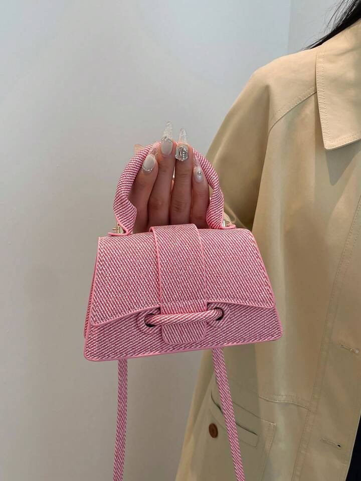 Mini Square Handbag, Fashionable & High Quality Makeup Bag, New Solid Color Versatile Tote Bag, Women Purse | SHEIN