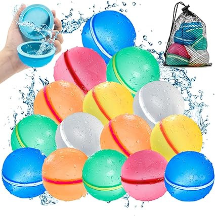 SOPPYCID Water Balloons Reusable Self Sealing, Latex-free Easy Quick Fill Magnetic Water Bomb for... | Amazon (US)
