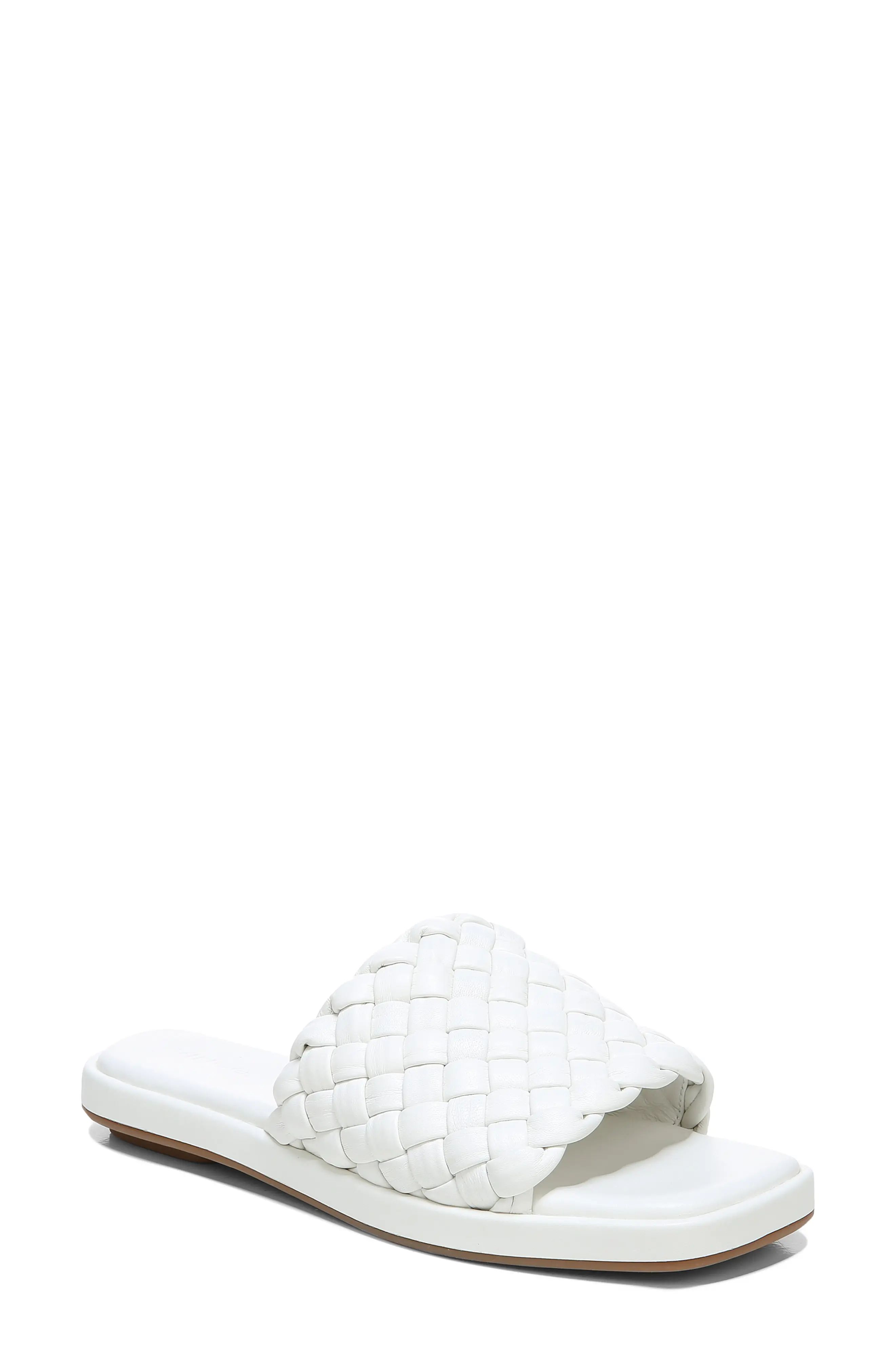 Vince Rumi Woven Leather Slide Sandal in Off White at Nordstrom, Size 9.5 | Nordstrom