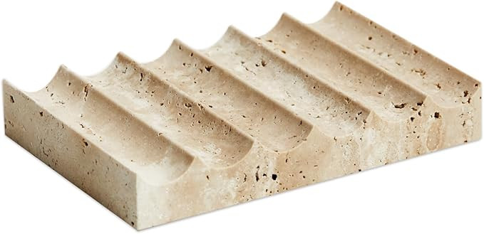 Luxury Travertine Soap Dish Marble Jewelry Ring Tray - Rectangle Marble Soap Tray & - Self Draini... | Amazon (US)